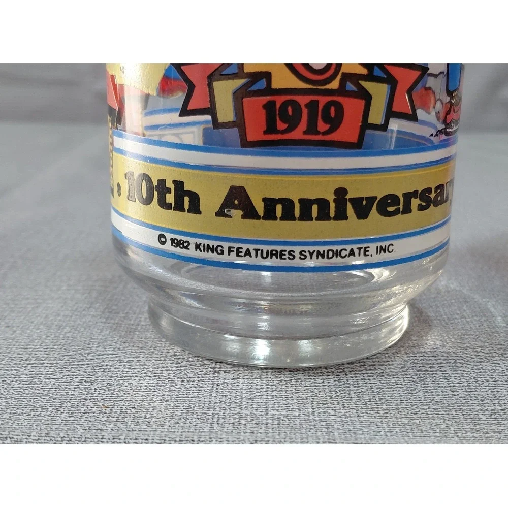 Vtg‎ 1982 Popeye's 10th Anniv Collector's Series Glasses Olive Oyl Swee' Pea